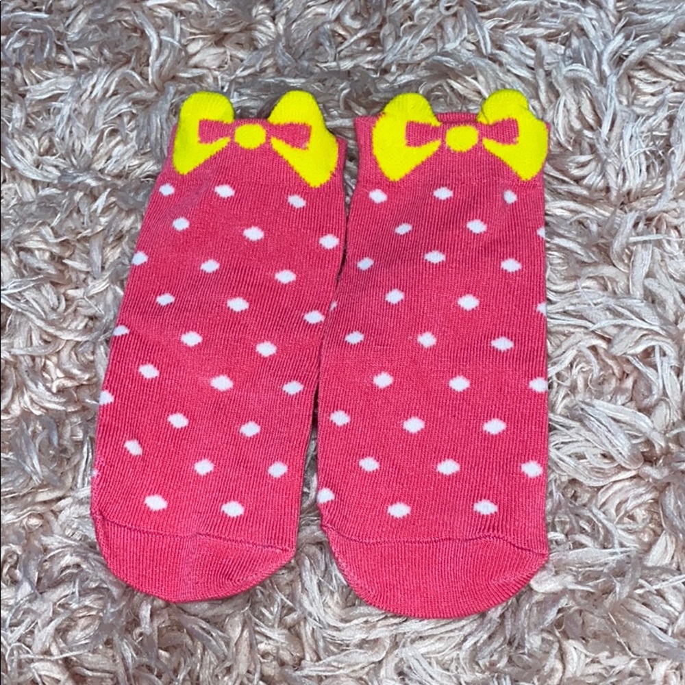 bow polkadot socks